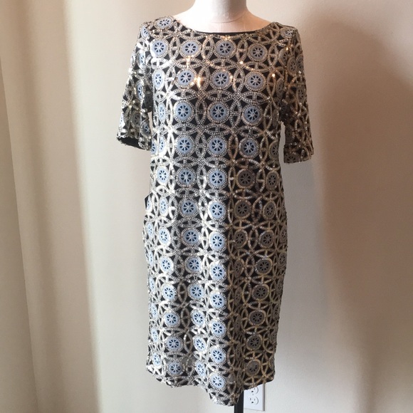 The Limited Sequin Pattern Dress. - Picture 1 of 2